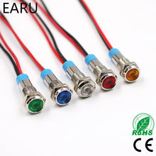 Load image into Gallery viewer, 1pc 6mm Waterproof Warning LED Metal Indicator Pilot Light Signal Lamp 3V 5V 6V 12V 24V 220V Machine Car Boat Working PC Power